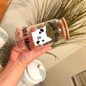 Iced coffee glass tumblers